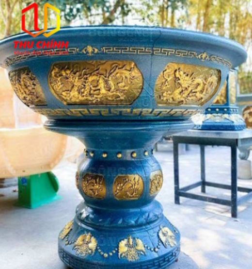 Khuôn đuc chậu cảnh nhựa ABS tròn 1.2m kèm chân đôn